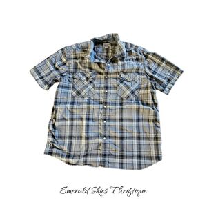 Carhartt‎ Pearl Snap Short Sleeve Shirt Men's XL Plaid